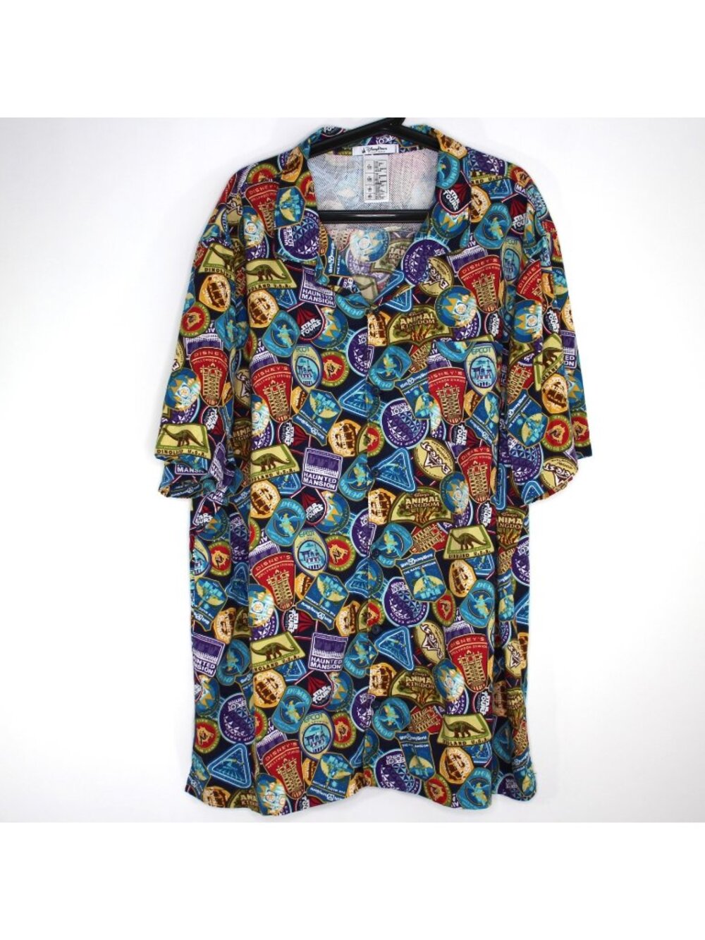 Disney Parks Mens 3XL Passport AOP Vented Outdoor Button Up Shirt F1376